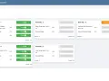 Monitor ERP pokazuje status zamówienia: 3 pozycje zakończone, 1 w produkcji, 1 nie rozpoczęta.