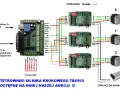 Schemat połączeń sterowników silnika krokowego TB6560 do systemu linux cnc. Trzy moduły sterują osiami X, Y, Z.