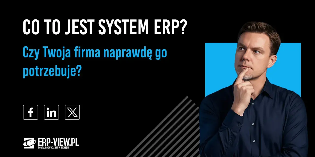 Mężczyzna zastanawia się nad systemem ERP. Czy Twoja firma go potrzebuje? Sprawdź na ERP-VIEW.PL.