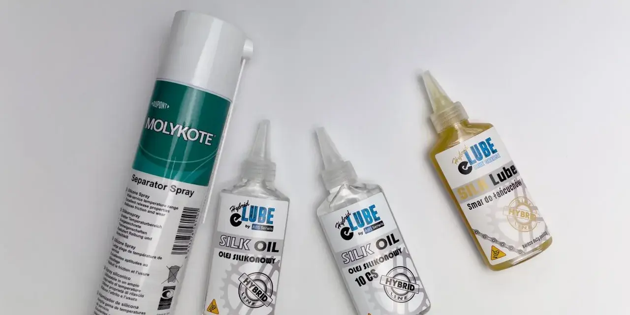 Smar silikonowy zastosowanie: Molykote Separator Spray i oleje Silk Lube do łańcuchów rowerowych.