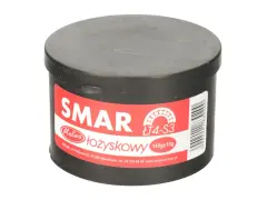 Czarny pojemnik ze smarem łożyskowym Malwa ŁT4-S3, 140g. Niezbędny do konserwacji maszyn.
