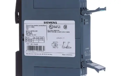 Siemens 3RN2010-1BW30, zabezpieczenie termiczne silnika, zasilanie 24-240V AC/DC, z certyfikatami UL i SP.
