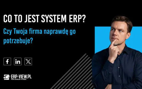 Mężczyzna zastanawia się nad systemem ERP. Czy Twoja firma go potrzebuje? Sprawdź na ERP-VIEW.PL.