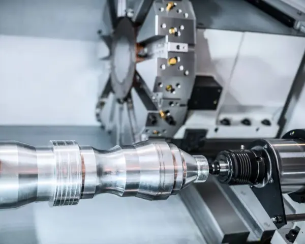 Precyzyjny proces technologiczny wałka w nowoczesnej maszynie CNC.
