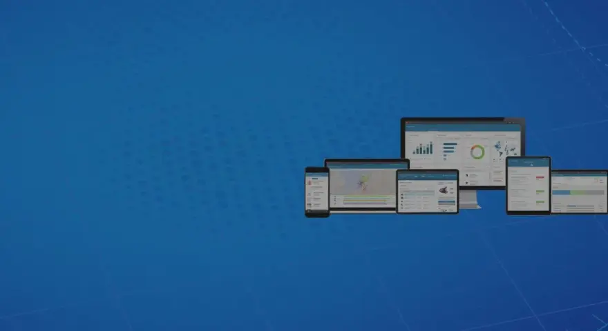 Zestaw urządzeń (telefon, tablety, monitor) wyświetlających dane i wykresy. Widać tu infor ln, który ułatwia analizę danych.